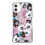 LaCoqueFrançaise Coque iPhone 11 anti-choc souple angles renforcés transparente Motif Fleurs parme