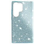 Avizar Coque Paillette pour Samsung Galaxy S23 Ultra Hybride Semi-rigide  bleu