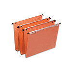 ESSELTE Boîte de 25 dossiers suspendus en kraft Orange pour tiroir Dual fond 30 mm