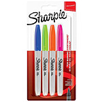 SHARPIE Marqueur permanent FINE 'Fun', blister de 4