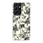 LaCoqueFrançaise Coque Samsung Galaxy S21 Ultra 5G 360 intégrale transparente Motif Botanic Evasion Tendance