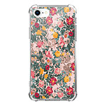 LaCoqueFrançaise Coque iPhone 7/8/ iPhone SE 2020 Silicone antichocs Solides coins renforcés  transparente Motif Fleurs Beige et Rose