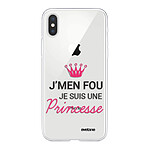 Evetane Coque iPhone X/Xs 360 intégrale Je suis une princesse Tendance