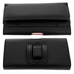 Avizar Étui Ceinture Smartphone Pochette Vintage Clip Porte-cartes Taille XL - Noir