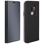 Avizar Housse Galaxy S9 Plus Etui Miroir Clapet Coque Rigide Fonction Support Noir