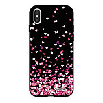 Evetane Coque iPhone X/ Xs Silicone Liquide Douce noir Confettis De Coeur