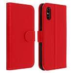 Avizar Étui Xiaomi Redmi 9A Protection avec Porte-carte Support Vidéo rouge