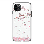 Evetane Coque en verre trempé iPhone 11 Pro Max Chute De Fleurs