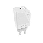 Muvit Chargeur Secteur avec Double Connecteur PD USB-C 20W - QC 3.0 USB-A 18 W Blanc