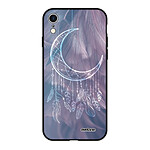 Evetane Coque iPhone Xr Silicone Liquide Douce noir Lune Attrape Rêve