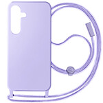 Avizar Coque Cordon Semi-Rigide pour Samsung Galaxy S24 Plus Violet Clair