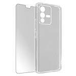 Avizar Coque pour Vivo V23 5G Silicone Souple et Film Verre Trempé 9H  Transparent