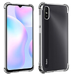 Avizar Coque Xiaomi Redmi 9A Flexible Antichoc Coins Bumper Transparent