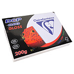 CLAIREFONTAINE Ramette 250 Feuilles Papier 200g A4 210x297 mm Certifié FSC Couché Brillant Blanc