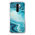 Evetane Coque Xiaomi Redmi Note 8 Pro anti-choc souple angles renforcés transparente Motif Bleu Nacré Marbre