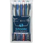 SCHNEIDER Roller à encre One Hybrid C Pte Conique 03 Pochette 4 assorti