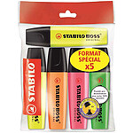 STABILO Surligneur 'BOSS ORIGINAL', Ecopack de 5