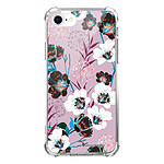 LaCoqueFrançaise Coque iPhone 7/8/ iPhone SE 2020 anti-choc souple angles renforcés transparente Motif Fleurs parme