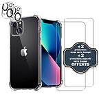 Evetane Coque iPhone 13 Antichoc + 2 Protections écran et 2 protections Objectif Caméra