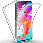 Evetane Coque Samsung Galaxy A70 360° intégrale protection avant arrière silicone transparente Motif