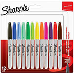 SHARPIE Marqueur permanent FINE, blister de 12