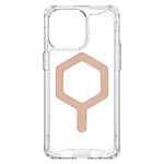 UAG Coque MagSafe pour iPhone 15 Pro Max Antichoc Fine Transparent et Rose Gold série Plyo