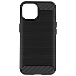 Avizar Coque pour iPhone 15 Effet Carbone Silicone Flexible Antichoc  Noir