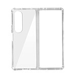 Avizar Coque pour Samsung Galaxy Z Fold 4 Silicone Gel Coins Renforcés  Transparent