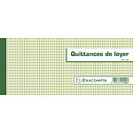 EXACOMPTA carnet de 50 feuilles de Quittance de loyer 101x165mm x 10