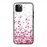 Evetane Coque en verre trempé iPhone 11 Pro Max Confettis De Coeur