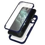 Avizar Coque 360° pour iPhone 11 Pro Dos Rigide Protection Écran Souple Coins Renforcés  Contour bleu