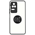 Avizar Coque pour Xiaomi Poco F4 5G Bi-matière Bague Métallique Support Vidéo  noir