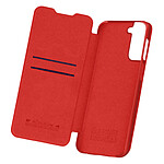 Nillkin Housse pour Samsung Galaxy S21 Plus Étui Folio Porte-carte Cuir Véritable Qin  Rouge