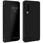 Avizar Housse Huawei P30 Étui Grande Fenêtre Translucide Coque Rigide noir