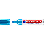 EDDING Marqueur Permanent 500 Bleu Clair Corps Alu Pointe Biseau 2-7 mm