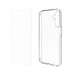 Myway Coque pour Galaxy A15 4G/5G Souple en TPU et Protection d'Écran en Verre Trempé Transparent