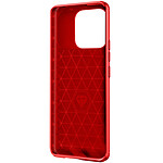 Avizar Coque pour Xiaomi Redmi 12C Renforcée Souple Carbone Effet Brossé  rouge