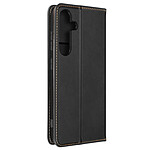 Avizar Etui pour Samsung S24 Portefeuille Support vidéo Rabat magnétique Noir