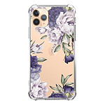 LaCoqueFrançaise Coque iPhone 11 Pro anti-choc souple angles renforcés transparente Motif Pivoines Violettes