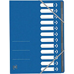 OXFORD Trieur Top File+, A4, 12 compartiments, bleu