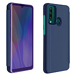 Avizar Housse Huawei Y6p Clapet translucide Design Miroir Support Vidéo Violet