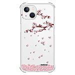 Evetane Coque iPhone 13 Mini anti-choc souple angles renforcés transparente Motif Chute De Fleurs