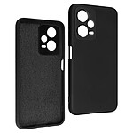 Avizar Coque pour Xiaomi Redmi Note 12 Pro 5G et 12 Pro Plus 5G Silicone Semi-rigide Finition Soft-touch  Noir