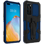 Avizar Coque Huawei P40 Antichoc Béquille et Clip Ceinture Métallique Bleu