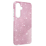 Avizar Coque pour Samsung Galaxy S24 Plus Paillette Silicone Semi rigide Fine Rose