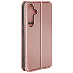 Avizar Étui pour Galaxy S24 Plus Porte-carte Support Vidéo Clapet Magnétique Rose Champagne