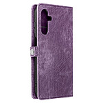 Avizar Étui pour Samsung Galaxy A15 5G Multi-compartiments Pochette Zippée Violet Clair