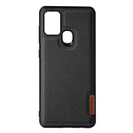 Dux Ducis Coque pour Samsung Galaxy A21s Rigide Dos Tissu Série Fino  Noir