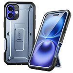 Supcase Coque Intégrale pour iPhone 16 Antichoc Béquille Support Bleu