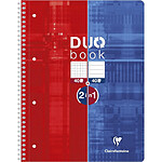 CLAIREFONTAINE Cahier DUOBOOK, A4, mi-quadrillé mi-ligné